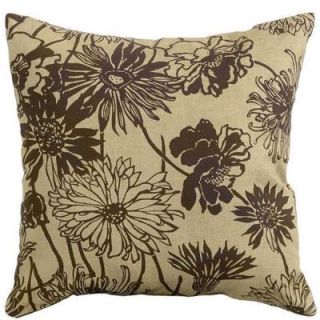 Home Decorators Collection Maystone Brown Square Outdoor Throw Pillow DISCONTINUED 0596400820