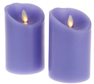 Luminara Set of 2 3x4 Flameless Candles with Timers —