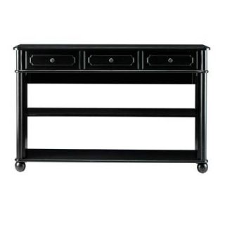 Home Decorators Collection Essex 3 Drawer Suffolk Black Console Table 1048700210