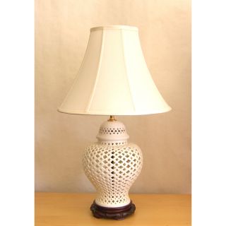 Openwork White Lace Large Porcelain Table Lamp  ™ Shopping