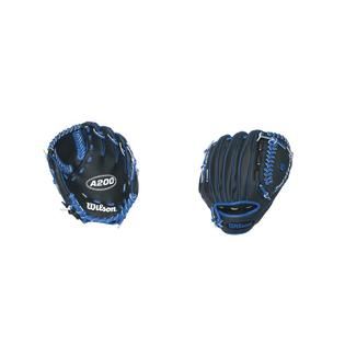 Wilson A200 Boys Tee Ball Glove 10 Black/Royal Blue   Fitness