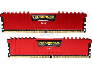 CORSAIR Vengeance LPX 16GB (4 x 4GB) 288 Pin DDR4 SDRAM DDR4 3200 (PC4 25600) Memory Kit   Red Model CMK16GX4M4B3200C16R
