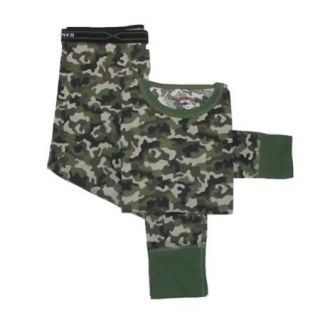 Hanes Size Xlarge Boys Thermal Underwear Set, Green Camo