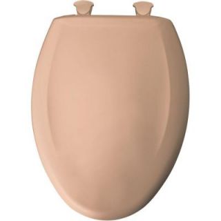 BEMIS Slow Close STA TITE Elongated Closed Front Toilet Seat in Bermuda Coral 1200SLOWT 163