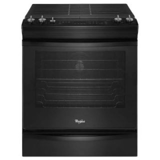 Whirlpool 5.8 cu. ft. Slide In Gas Range with Self Cleaning Convection Oven in Black WEG730H0DB