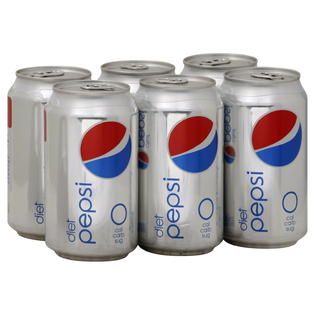 Diet Pepsi Pepsi Cola, Diet, 6   12 fl oz (355 ml) cans   Food