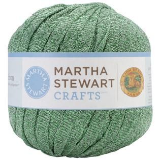 Lion Brand Martha Stewart Glitter Ribbon Yarn Verdalite   Home
