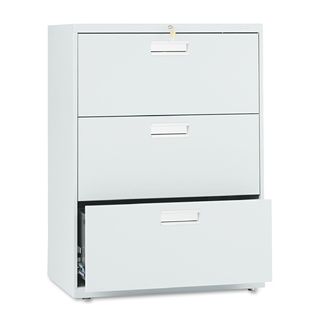 HON 600 Series Three Drawer Lateral File, 30w x19 1/4d, Light Gray