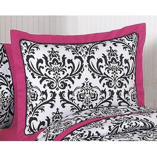 Sweet Jojo Designs  Isabella Hot Pink, Black and White Collection 3pc