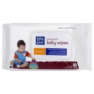 Little Ones  Travel Pack Baby Wipes, Unscented, 80 wipes