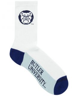 For Bare Feet Butler Bulldogs Crew White 506 Sock   Sports Fan Shop By