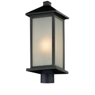 Tulen Lawrence 1 Light Outdoor Black Incandescent Post Light CLI JB547PHB BK R