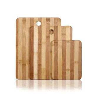 Natural Bamboo 3 piece Chopping Board Set