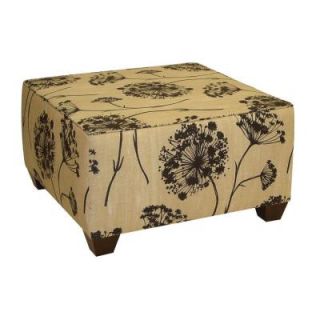 Home Decorators Collection Georgetown Lace Square Cocktail Ottoman in Black and Beige 537QABLKBE