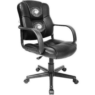 RelaxZen 2 Motor Mid Back Leather Office Massage Chair, Multiple Colors