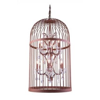 Elegant Lighting Austin 12 Light Rustic Intent Chandelier with Clear Crystal 1207D21RI/RC