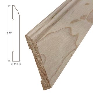 Unfinished Maple Wall Base Boards (Set of 5)