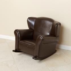 Bonded Leather Brown Kids Rocking Chair   Shopping   Great