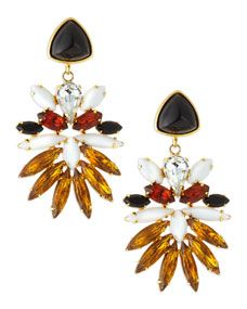 Lizzie Fortunato Paradise Topaz & Onyx Earrings