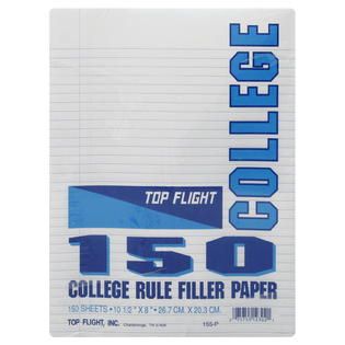 Top Flite  Filler Paper, College Rule, 150 Sheets, 150 sheets