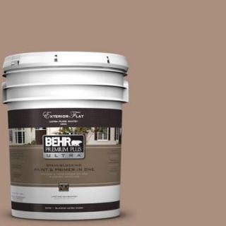 BEHR Premium Plus Ultra 5 gal. #BNC 13 Cozy Cocoa Flat Exterior Paint 485405