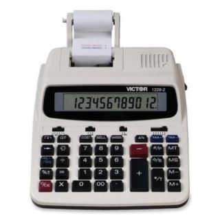 Victor Technologies 12282 1228 2 Two Color Roller Printing Calculator, Black/Red Print, 2. 7 Lines/Sec