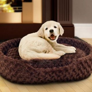 PETMAKER Holiday Pet Bed Cuddle Round Plush Pet Bed