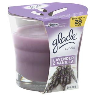 Glade Candle, Lavender & Vanilla, 1 candle [3.8 oz (108 g)]   Food