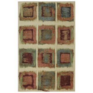 Mohawk Home Rusty Boxes Brown Rectangular Indoor Tufted Area Rug (Common 5 x 8; Actual 60 in W x 96 in L x 0.5 ft Dia)