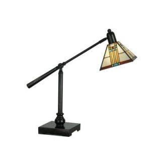 Dale Tiffany Mission 23.5 in. Mica Bronze Bank Table Lamp TT90492