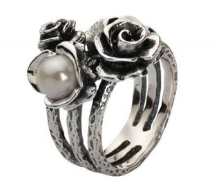 Or Paz Sterling CulturedFreshwater Pearl Rose Ring —