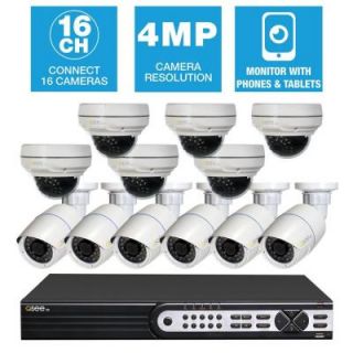 Q SEE Freedom Series 16 Channel 1280TVL 4MP 3TB Network Video Recorder with (12) 4MP High Definition Cameras QT8616 12AB 3