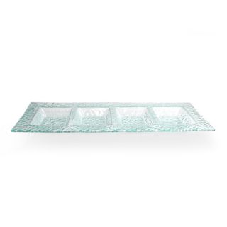 Crystal Clear 4 section Glass Server Plate   Shopping