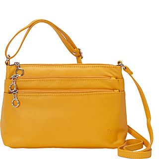 IT Luggage Leather 3 Zip Shoulder Bag