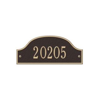 Whitehall Products Admiral Petite Arch Bronze/Gold Wall One Line Address Plaque 1139OG