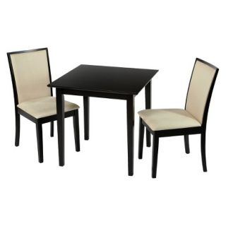 TMS 3 Piece Quebec Dining Set   Black