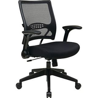 Office Star 67 37N1G5 Space Seating Fabric Managers Chair with Adjustable Arms, Black