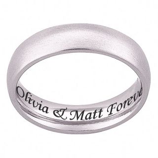 personalized stainless steel engraved wedding band