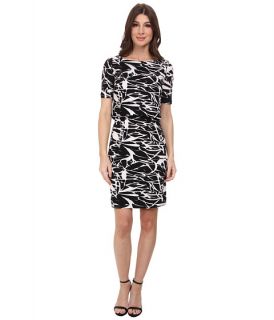 Tahari By Asl Ana P Dress Black White