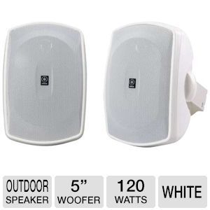 Yamaha NS AW190WH All Weather Speakers   2 Way, 120 Watts Total, 5 Woofer, 1/2 Tweeter, White, Pair (Refurbished)