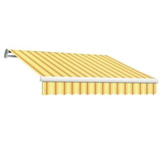 AWNTECH 18 ft. Maui LX Right Motor Retractable Acrylic Awning with Remote (120 in. Projection) in Yellow/Terra MTR18 605 LYTER