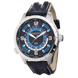 Akribos Mens XXIV Globetrotter World Timer Quartz Watch  