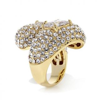 Joan Boyce "Two Times as Fabulous" Square CZ and Pavé Crystal Ring   7678143