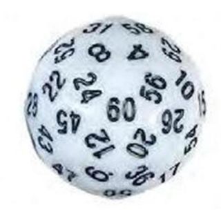 Soda Pop Minis KPL18503 Single Dice D60 35mm Single White With Black Numbers