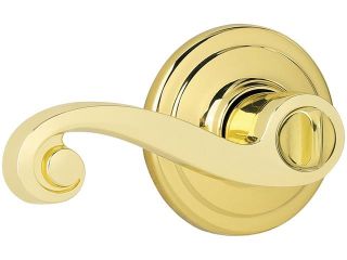 Kwikset Signature Series 97300 689 Polished Brass Lido® Bed & Bath Privacy Lever
