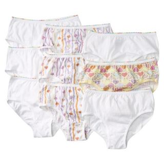 Girls Hanes® Assorted Print 9 pack Low Rise Brief Underwear