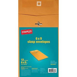 Kraft Clasp Envelopes, Brown, 12/Pack (594411/19003)