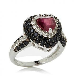 Victoria Wieck Ruby, Spinel & White Topaz "Heart" Sterling Silver Ring   7823577