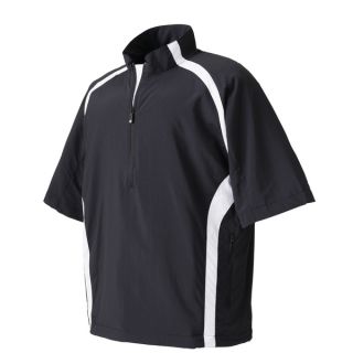 FootJoy Mens Black and White Short Sleeve Sport Windshirt  