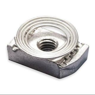 Caddy Channel Nut With Top Spring, Electro Galvanized Steel, TSNT0037EG